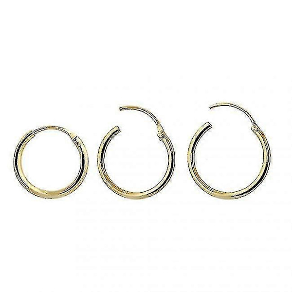 9k Guld 8mm Segment Hoop Næsering