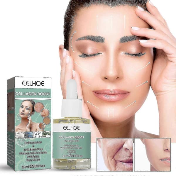 Ny model Eelhoe Collagen Anti-aging Serum Lysner fine linjer og rynker Nærende