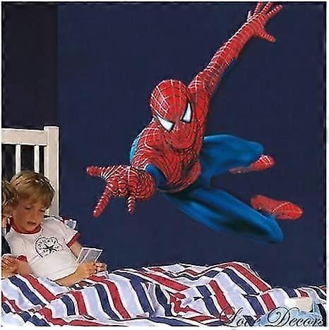 Stora Spiderman Väggdekaler Barn Pojkar Sovrum Dekal Konst Mural Dekor.