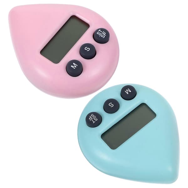 Nedtælling Digital Timer Køkken Madlavning Timer Til Familier Lyseblå 2 Stk.