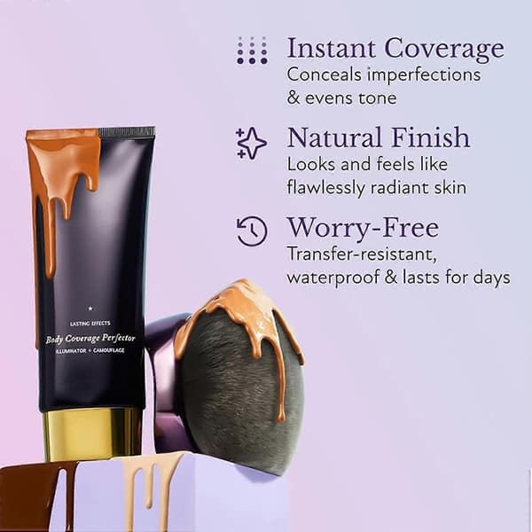All Over Complexion Perfector, Långvarig Kroppstäckande Perfector, Ben- och Kroppsmakeup Tatueringstäckande Makeupkräm, Vattentät, Förbättrar Ojämn Hud Natural Radiance