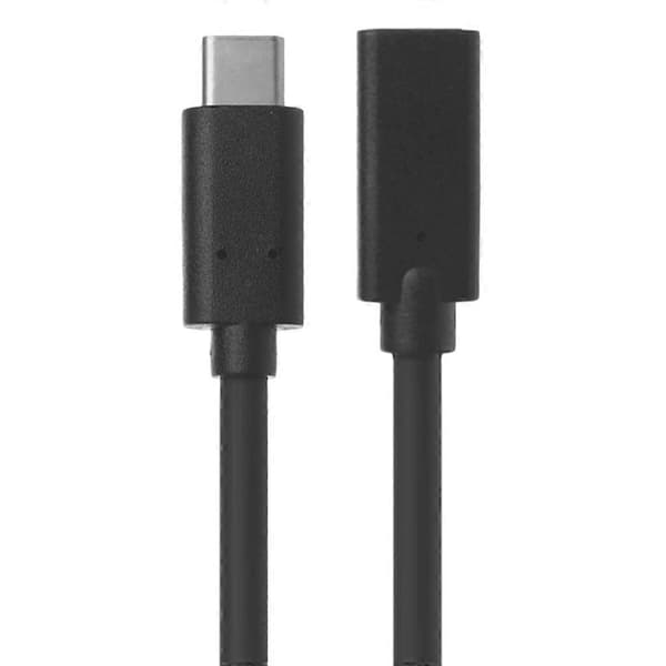 USB C forlængerkabel han til hun USB3.1 datakabel hurtig opladning til bærbar computer mobiltelefon sort