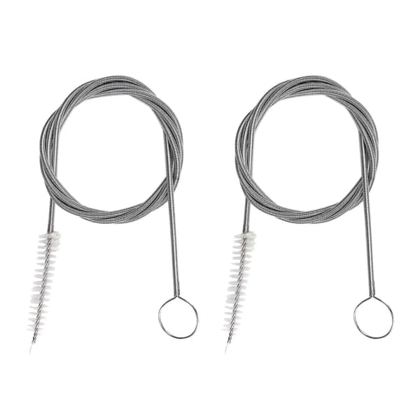 2 st Flexibel Kylskåpsavloppsborste 100 cm Extra Långt Verktyg Silver