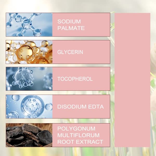 Polygonum plantebaseret shampoo til hvidt til sort hår: Dybderensende, blødgørende og nærende; Solid sort hårshampoo bar