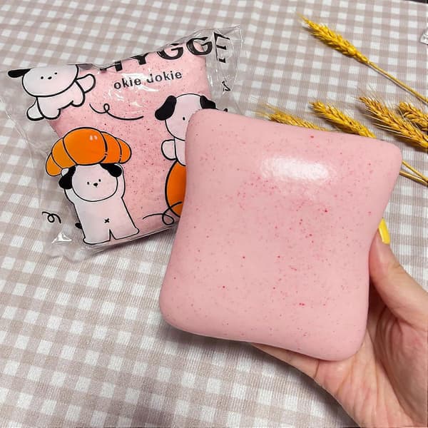 Brød Smør Squishy, Langsomt Stigende Squishy, Julegave, Stressbolde, Stresslindring og Fidget Legetøj til ADHD