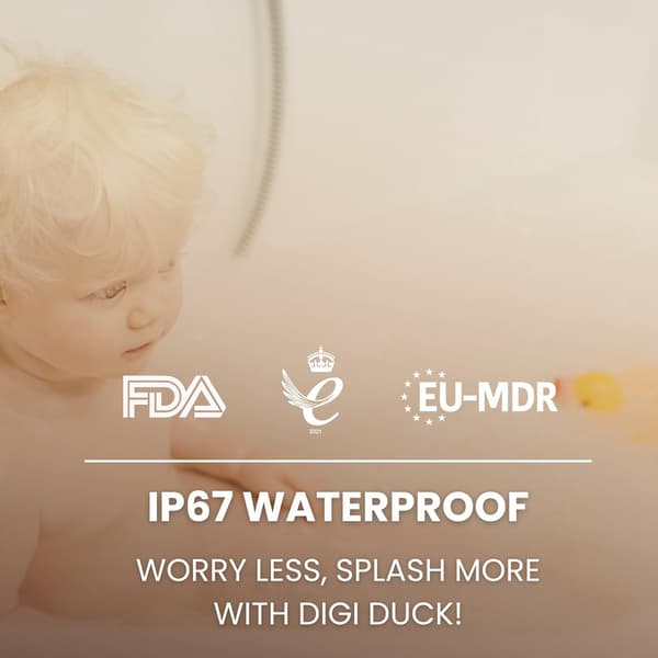 Digital Vattentermometer och Badleksak för Baby, Gul, 1-pack