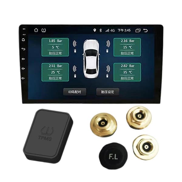 USB Android Trådløst TPMS Dekktrykkovervåkingssystem Ekstern