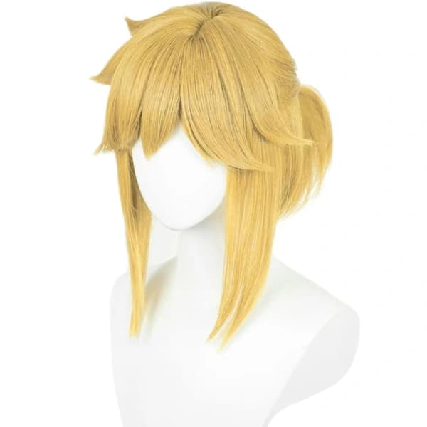 Link cosplay kort peruk med öron (gul)