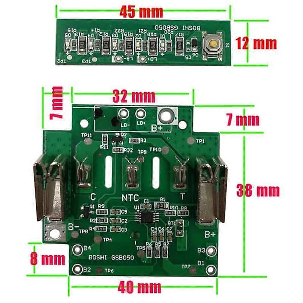 For Bosch 18V BAT610 BAT609 BAT618 Litiumionbatteriboks Lading