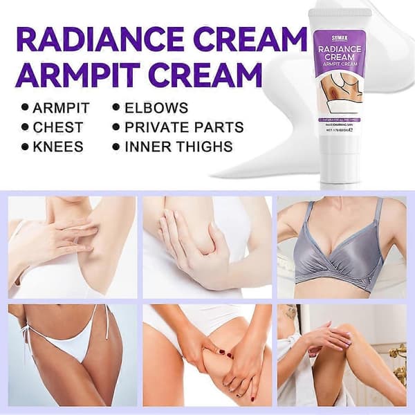 Kropsblegende creme til private områder, bikiniområde, mørk pletfjerner creme til krop, armhule, nakke 2PCs