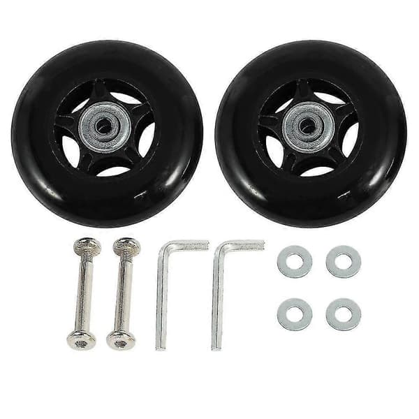2 sett bagasjekofferterstatningshjul OD 80mm