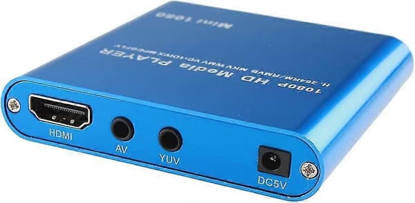 AGPtEK Mini 1080P Full HD Digital Media Player - MKV/ RM-SD/ USB HDD-HDMI