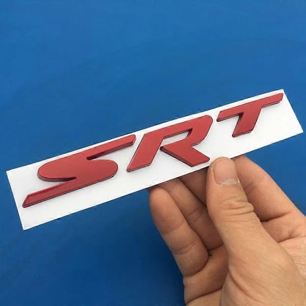 Metall bil styling SRT frontgrill emblem klistremerke passer til Charger Challenger utvendig tilbehør silver