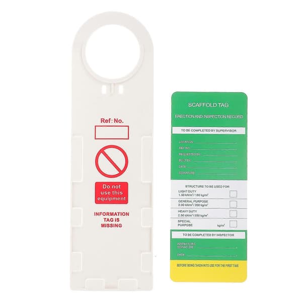 1 Sett Stillas Status Holder Og Tag Kit Stillas Sikkerhetsinspeksjon Tag Stillas Tag