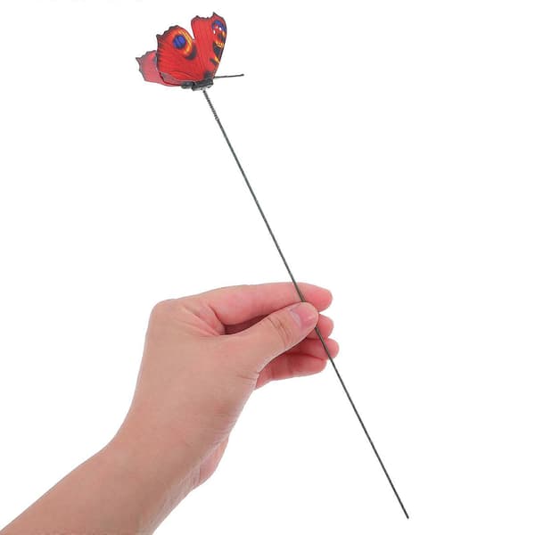 Simulerede blomster sommerfugle på pinde til boligindretning 10 stk.