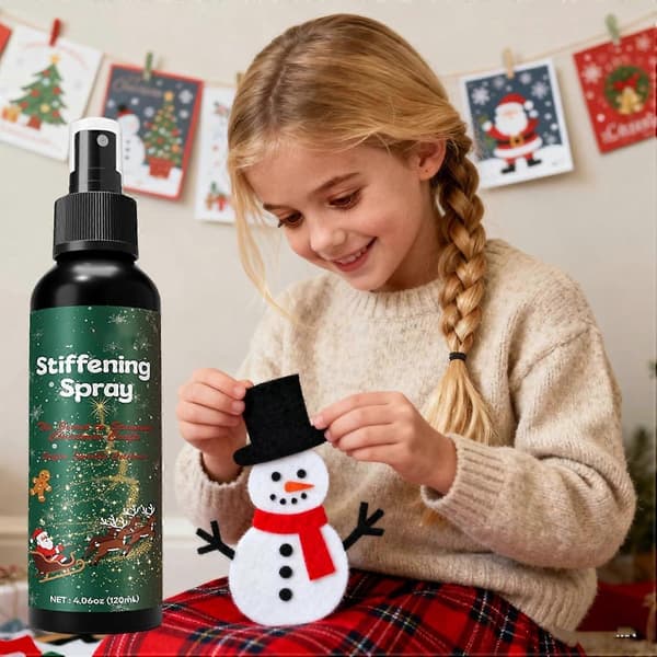 Stiffen Quick Stofspray, 120 ml Hurtigtørrende Langtidsholdbart Håndværksudstyr, Julehatstivner, Stivelse & Antistatiske Sprays til Fødselsdagsdrapering 1PCS