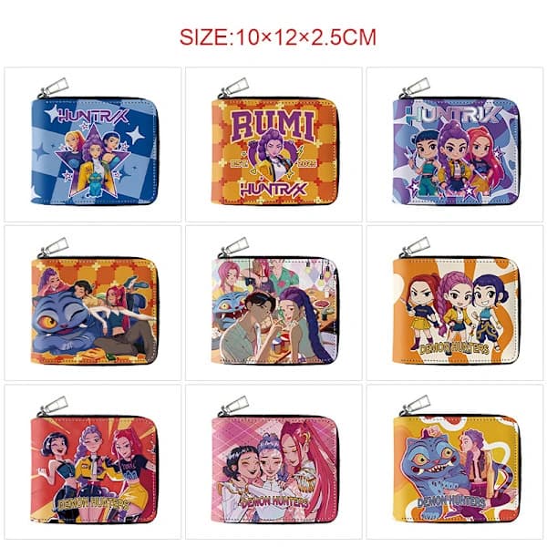 Bedst sælgende K-Pop Devil Hunter Zip Mini Pung | Stilfuld Fan Pung, Perfekt Gave! //WB-6172 WB-6172