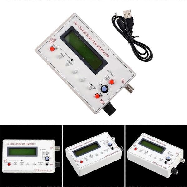 Uppgraderad 1Hz-500KHz DDS Signalgenerator Räknare, Högprecisions Sinus+Fyrkant+Triangel+Sågtands Vågformsgenerator