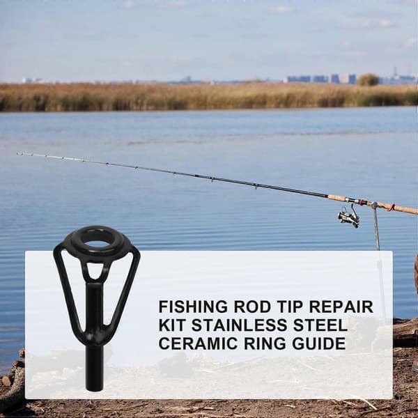 80 stk. fiskestang tip reparationssæt rustfrit stål keramisk ring guide tips stang guide udskiftning tip
