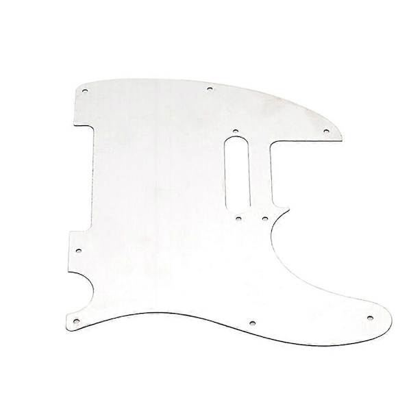 1 st TL elgitarrplektrumskydd 8-håls metallskyddsplatta för TL-stil gitarr silver