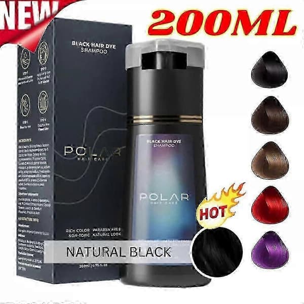 Polar Hårfarveshampoo, Polar Hårpleje, Hårplejeshampoo 200ml Black