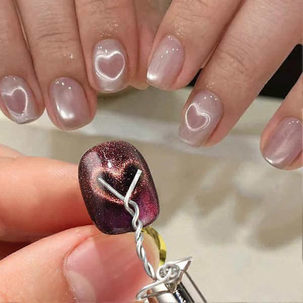 Katøje Negle Magnetisk Magnet Sæt - Hjerteform Effekt Værktøjer Manicure NY