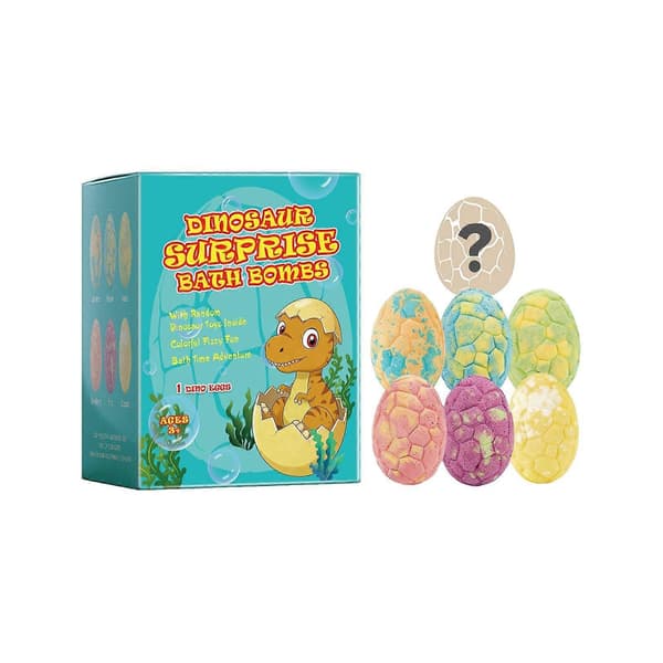 Badebomber for barn med drageleker inni, påskekurvfyll til småbarn, boblebad bursdagsgaver til gutter jenter 3-7 1PCS