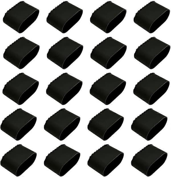 Stolbensskydd, 20-pack, Golvskydd, Fottskydd, Plast, Golvskyddsskydd för Ovala Rör, Rörskydd för Trädgård