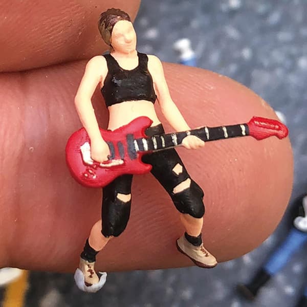 1/64 Mini Tiny Singer People Bygging Sandbord Scenery Modell Tilbehør