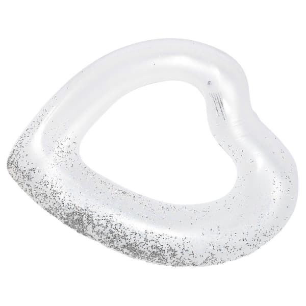 Hjärtformad Badring Pool Float Ring Uppblåsbar Badring Float Loungers