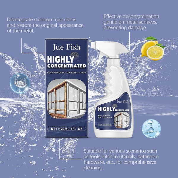 Kraftig rustfjerner spray 120ml Hurtigvirkende anti-korrosjon metallbehandling 2pcs