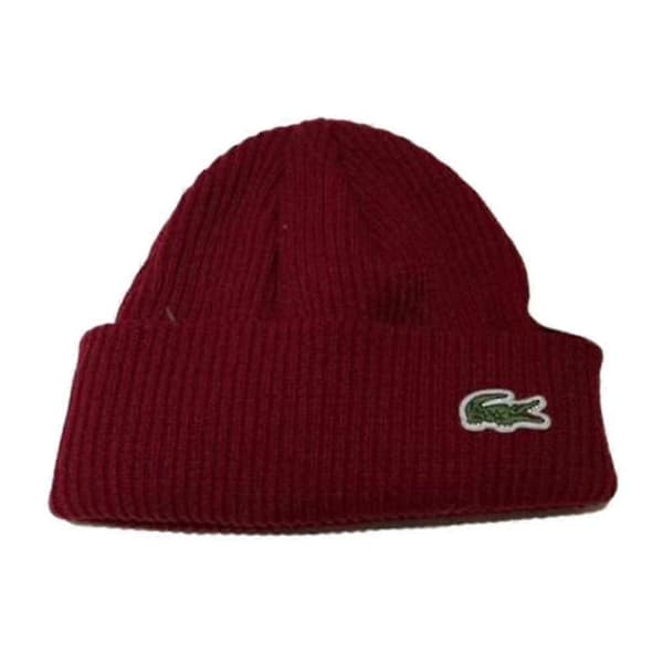 Lacoste2 stickade mössor för män och kvinnor, mössa, vintervarm utomhusmössa Red