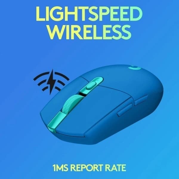 Logitech G305 LIGHTSPEED trådløs gamingmus, HERO 12K-sensor, 12 000 DPI, lett, 6 programmerbare knapper, 250 timers batterilevetid