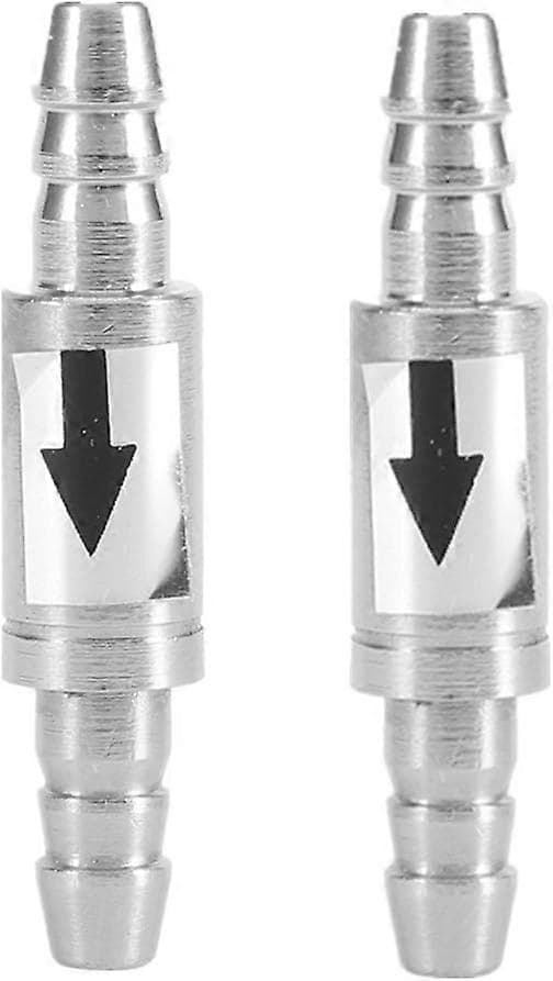 Envejs kontraventil, 2 stk. mini rustfrit stål envejs kontraventil til akvarie Co2-system luftpumpe diameter 6 mm