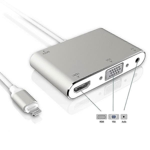 1080p Lightning til HDMI VGA Audio Video Adapter Konverter til Apple