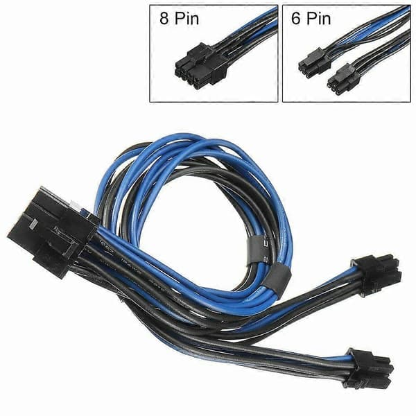 Dobbelt Mini 6-benet til 8-benet PCI Express-videokort strømadapterkabel til Mac Pro Tower / Power Mac G5