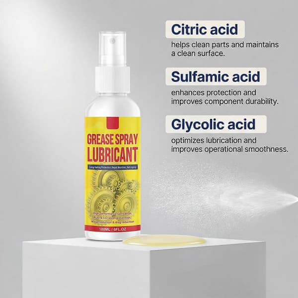 Fedtspray Smøremiddel - 180 ml Kraftfuld Rustfjerner til Metal, Anti-Rust Konverter Spray til Flere Overflader Jern 1pcs