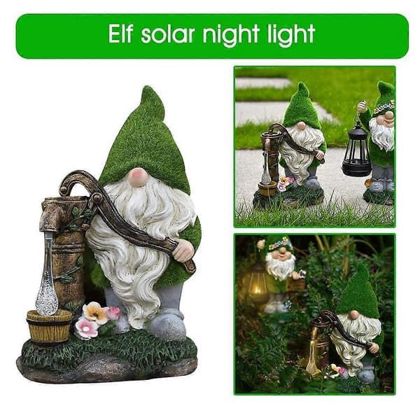 Vandbrønd Dvärg Natlampe Have Dekoration Fe Solar Lys