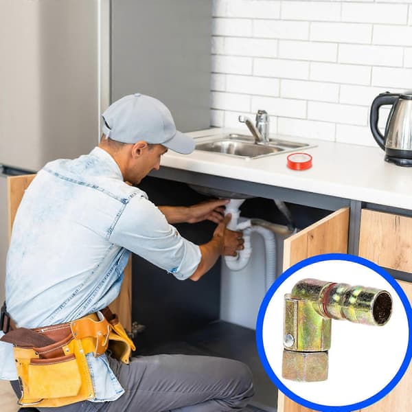 Gasskomfyrkobling 6 stk. Solid komfyradapter egnet for hjemmebruk 3,2x2,8 cm Enkel installasjon