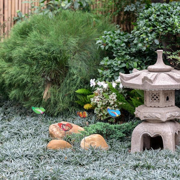 Simulerede blomster sommerfugle på pinde til boligindretning 10 stk.