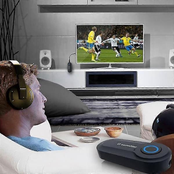 Bluetooth-sender 3,5 mm jack lydadapter trådløs Bluetooth 4.0 stereo lydsenderadapter for hodetelefoner TV