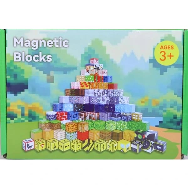 MAGNETISKA BLOCK MINECRAFT KUBER 100 BLOCK ARRANGEMANG KUBER