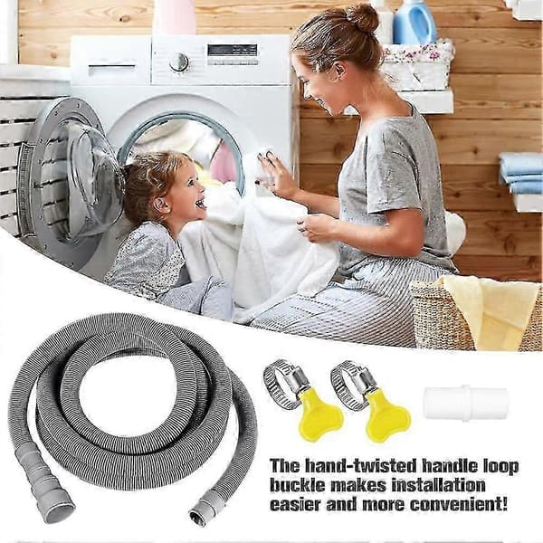 Avloppsslangförlängningssats Universal Tvättmaskinsslang 3m