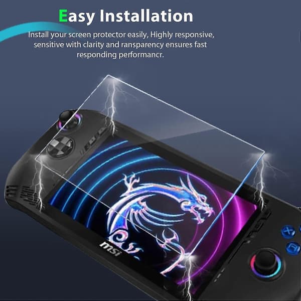 Skärmskydd i härdat glas för MSI Claw A1M 7\", 9H HD Anti-Scratch Full-Coverage för MSI Claw 2 Pcs