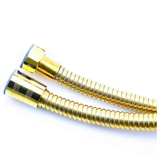 1,5 m guld rustfrit brusehovedslange badeværelse bruseslange håndholdt bruser vandrør