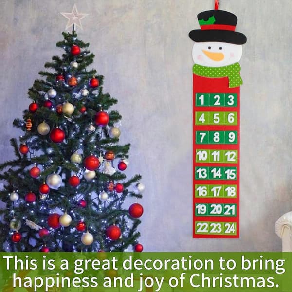 20x65cm Julekalender Julemand Snemand Jule Adventskalender