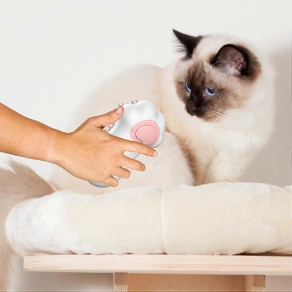 Hundeshampoo Børste Blød Silikone Katte Rengøringsbørste med Dispenser til Langhårede Korthårede Katte og Hunde Youding White