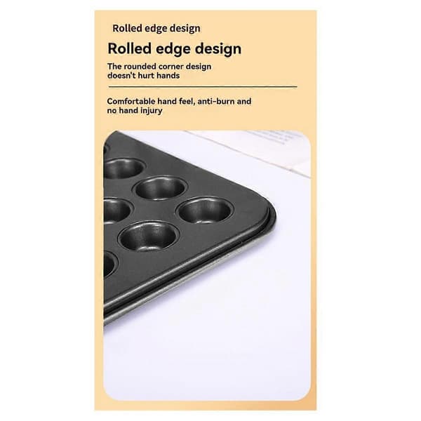 25-kopps rund kakeform Non-Stick Mini Muffins Kakebrett Bakeutstyr Matlagningstilbehør
