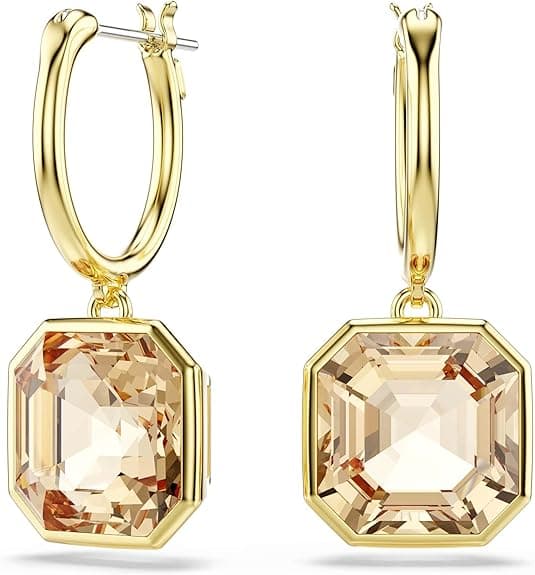Ravfarvede elegante øreringe, Millennium kollektion, guld