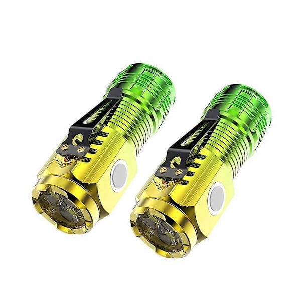 LED-ladattava taskulamppu, 5 tilaa (vihreä)